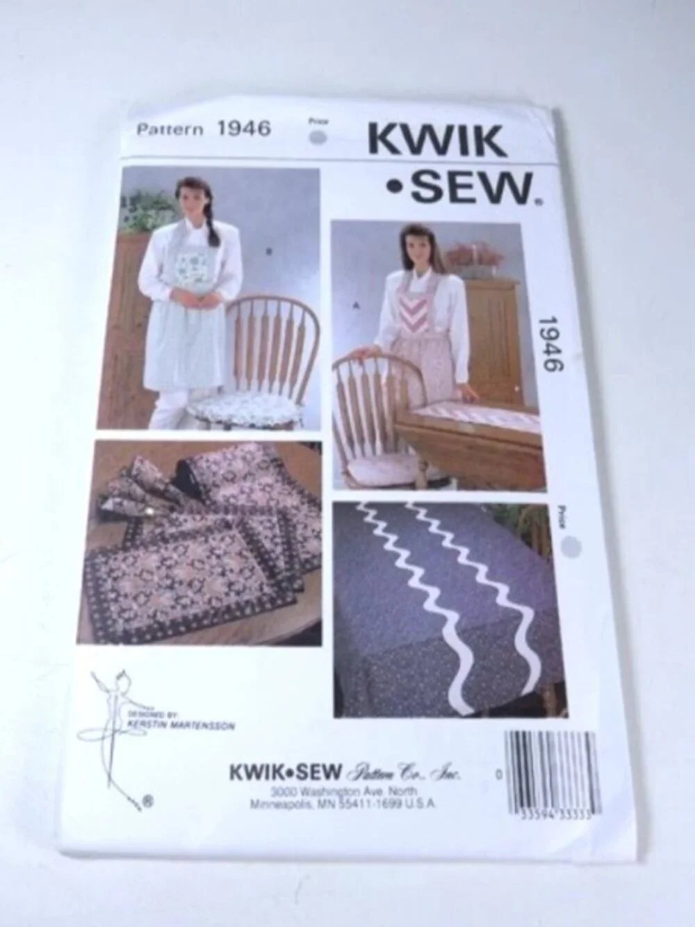 Vintage Kwik Sew 1946  Kitchen & Dining Room Accessories Master Pattern Sewing